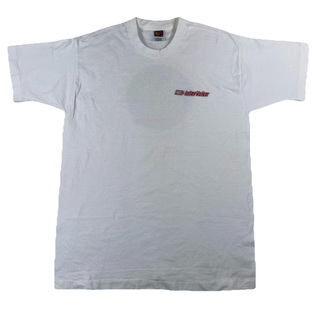 Vintage Tech Intervoice T-Shirt Single Stitches  White Men's XL